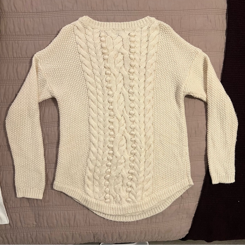 Talbots Ivory Cable Knit Sweater - Picture 4 of 6